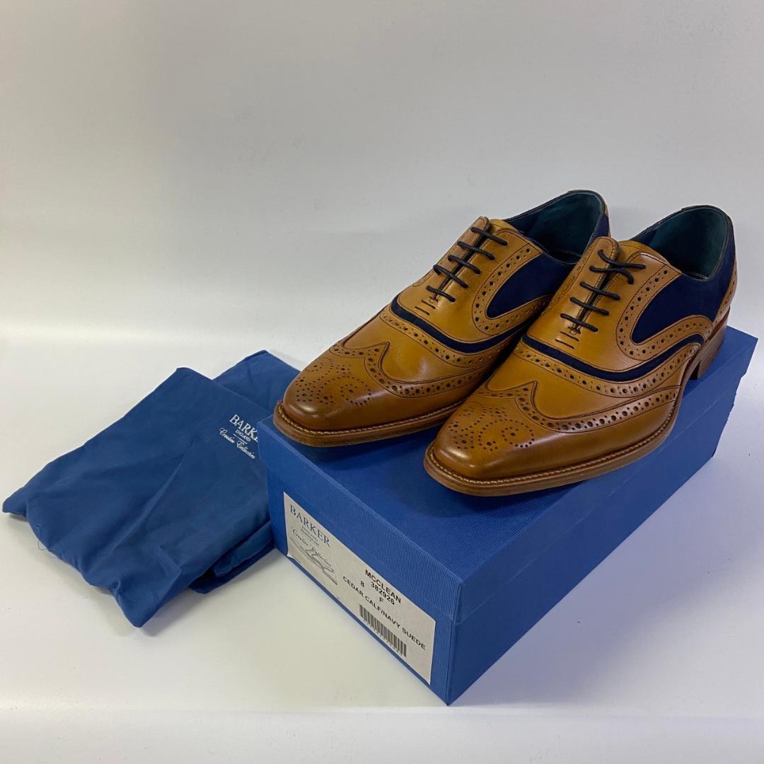 新品 バーカー マクリーン 革靴 UK8 26.0cm ブラウン イギリス 短靴