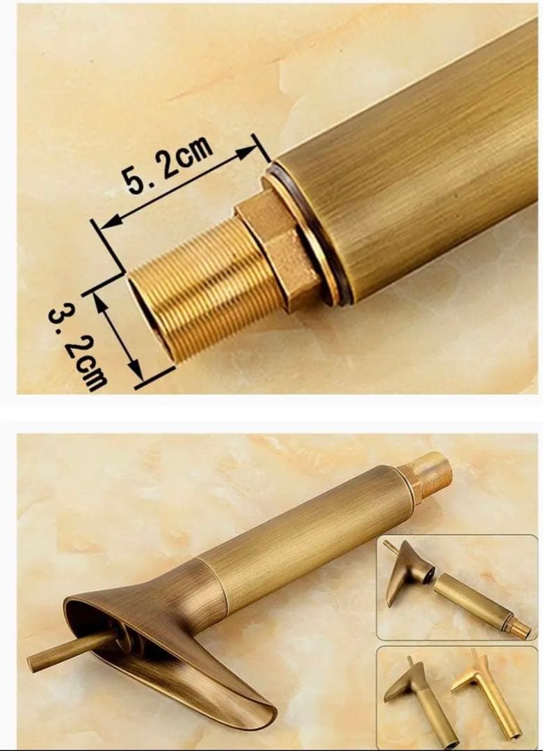 混合水栓 蛇口 シングルレバー レトロ 洗面台 ロング水栓 手洗い鉢 トール水栓