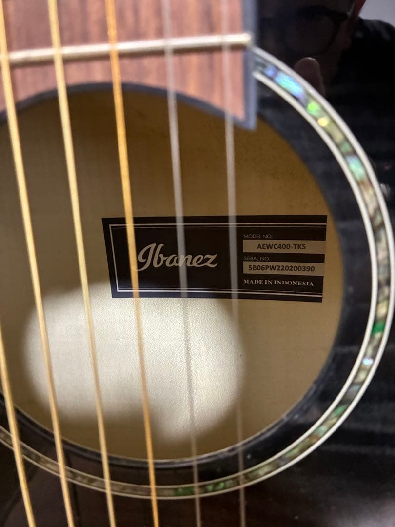2023.03購入ほぼ未使用Ibanez エレアコブラックAEWC400-TKS