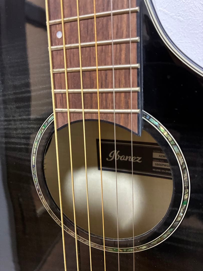 2023.03購入ほぼ未使用Ibanez エレアコブラックAEWC400-TKS