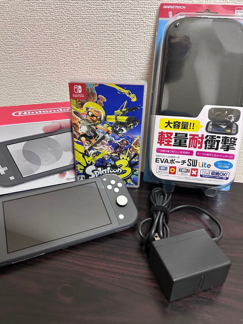 Nintendo Switch Lite本体、充電器、ケース、ソフト付き
