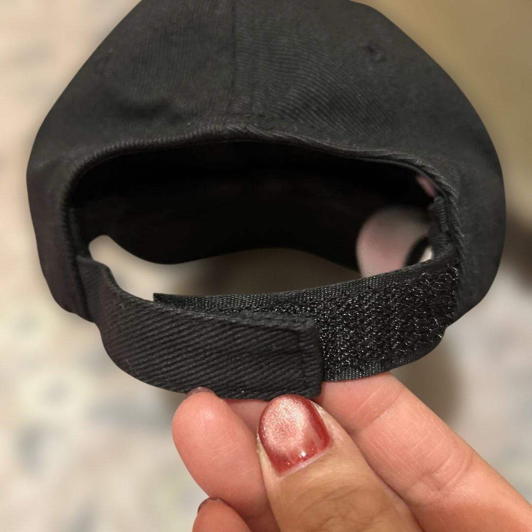 【値下げ】BALENCIAGAキャップ　L58 　新ロゴ　マジックテープブラック