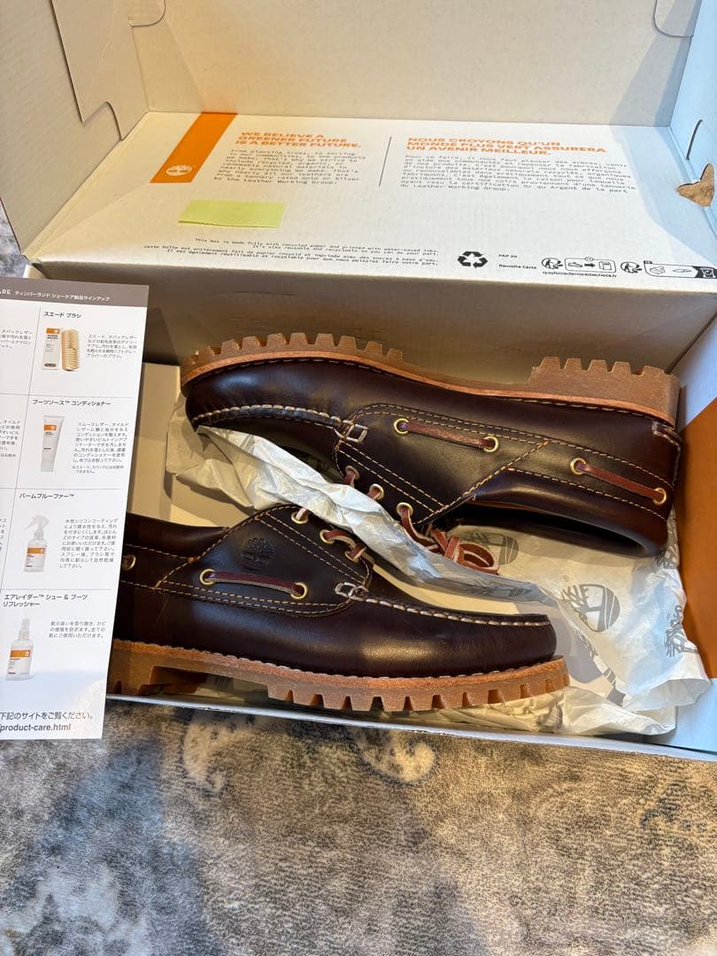 Timberland ブラウン ローファー　3eye 24.5cm