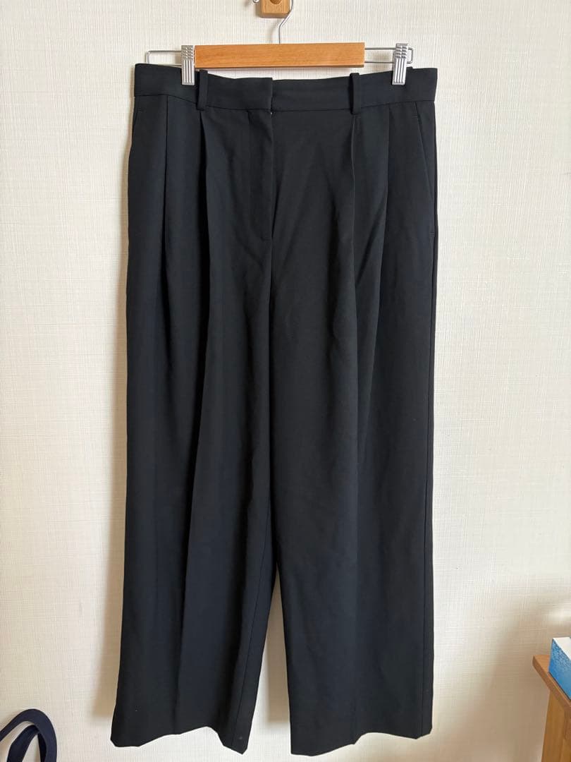 COS ワイドレッグテーラードツイルパンツ 38