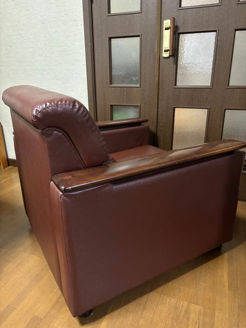 ブラウン一人掛けソファ