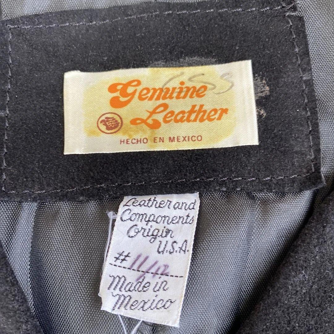 フリンジ レザージャケット 黒 スウェード ウエスタン メキシコ製 Schott