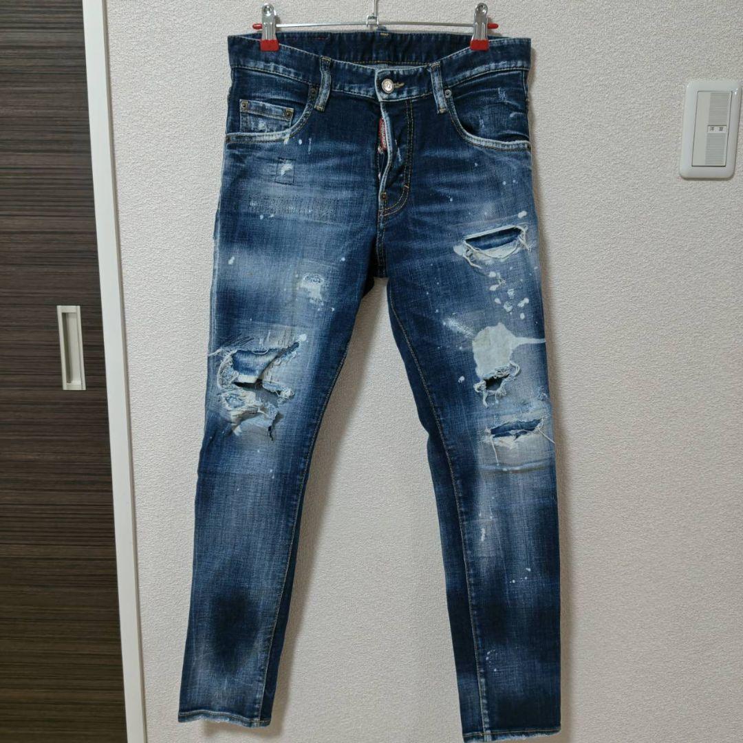 DSQUARED2 ディースクエアード　ダメージ加工デニム　44サイズ