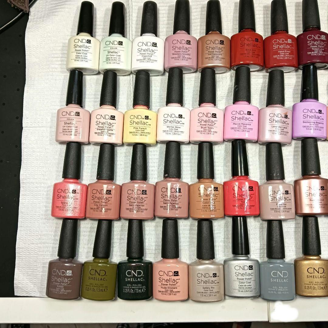 【まとめ売り】CND シェラック ジェルセット 48本＋カラーチャート2種類付き
