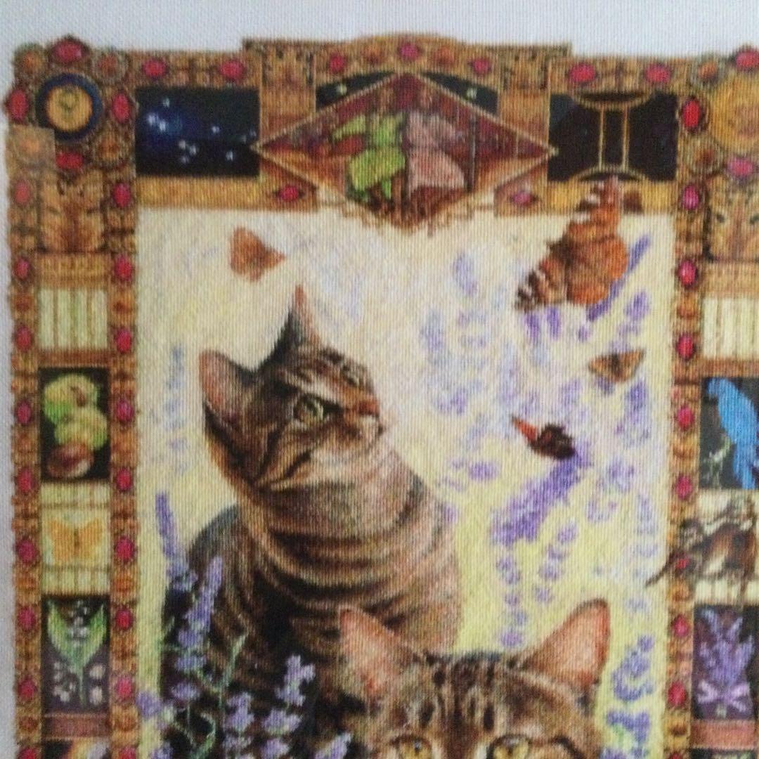 B　二点おまとめクロスステッチ完成品　刺繍完成品