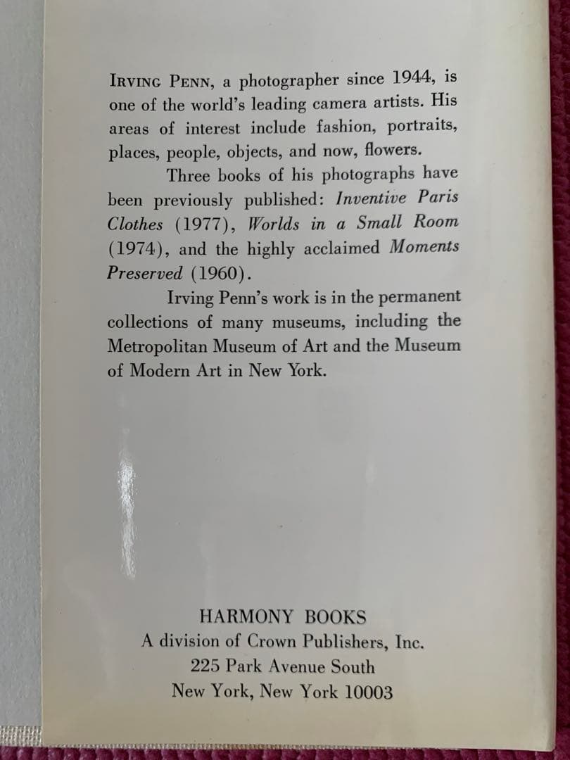 洋書 FLOWERS by Irving Penn