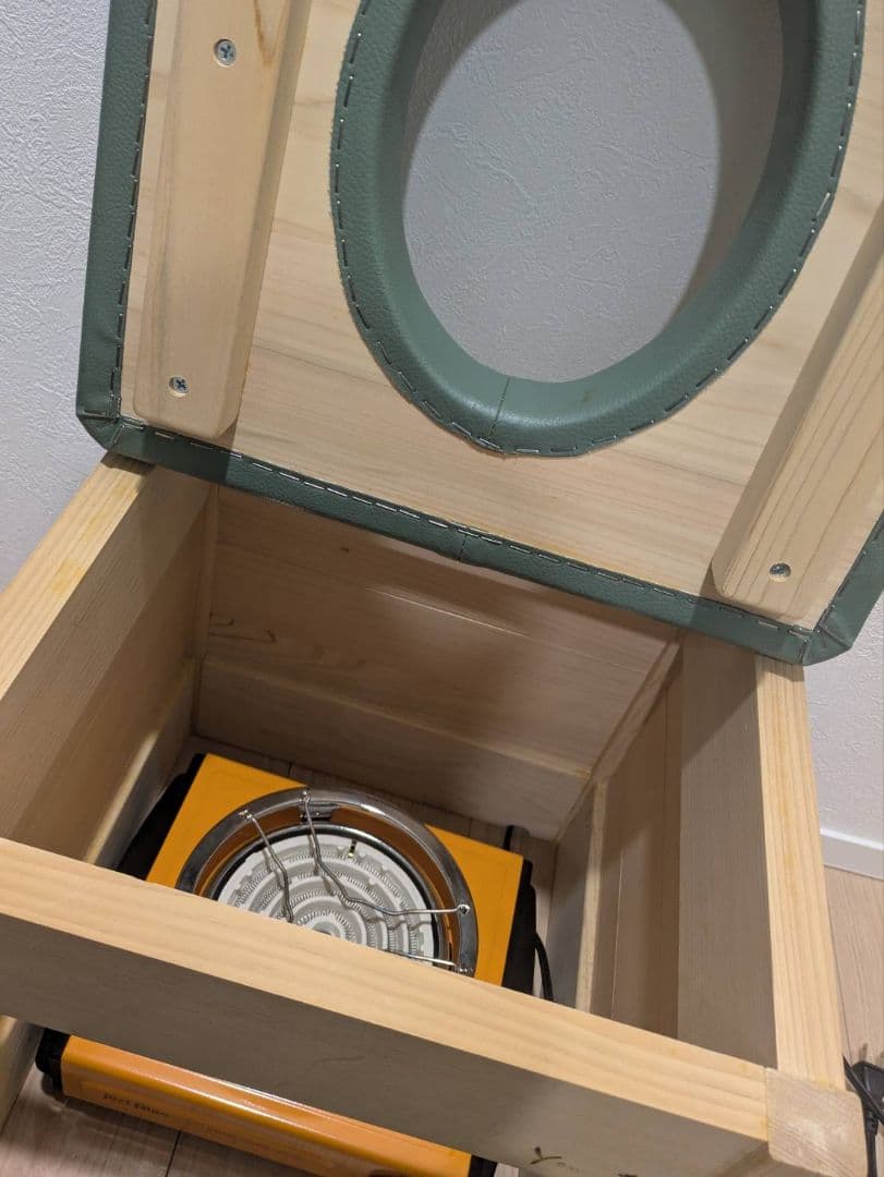 yomogina（ヨモギーナ）正規品とコンロ付き よもぎ蒸しチェア ヒノキ 無垢