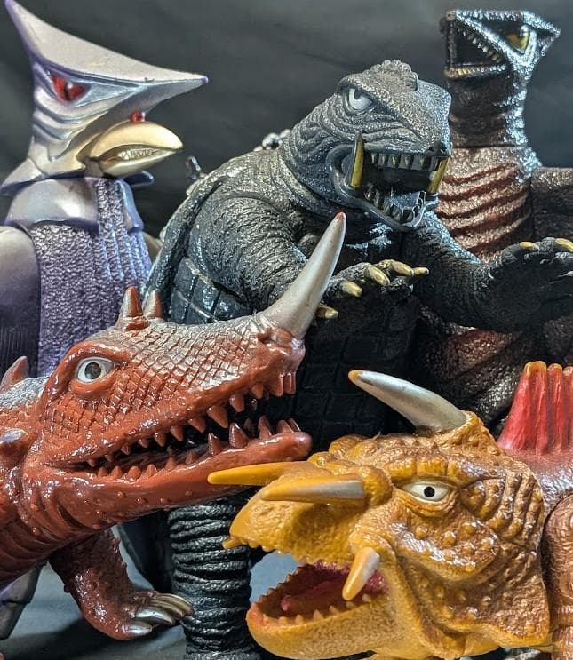 昭和ガメラ＆ギャオス他（バンダイ）ソフビフィギュア５体セット