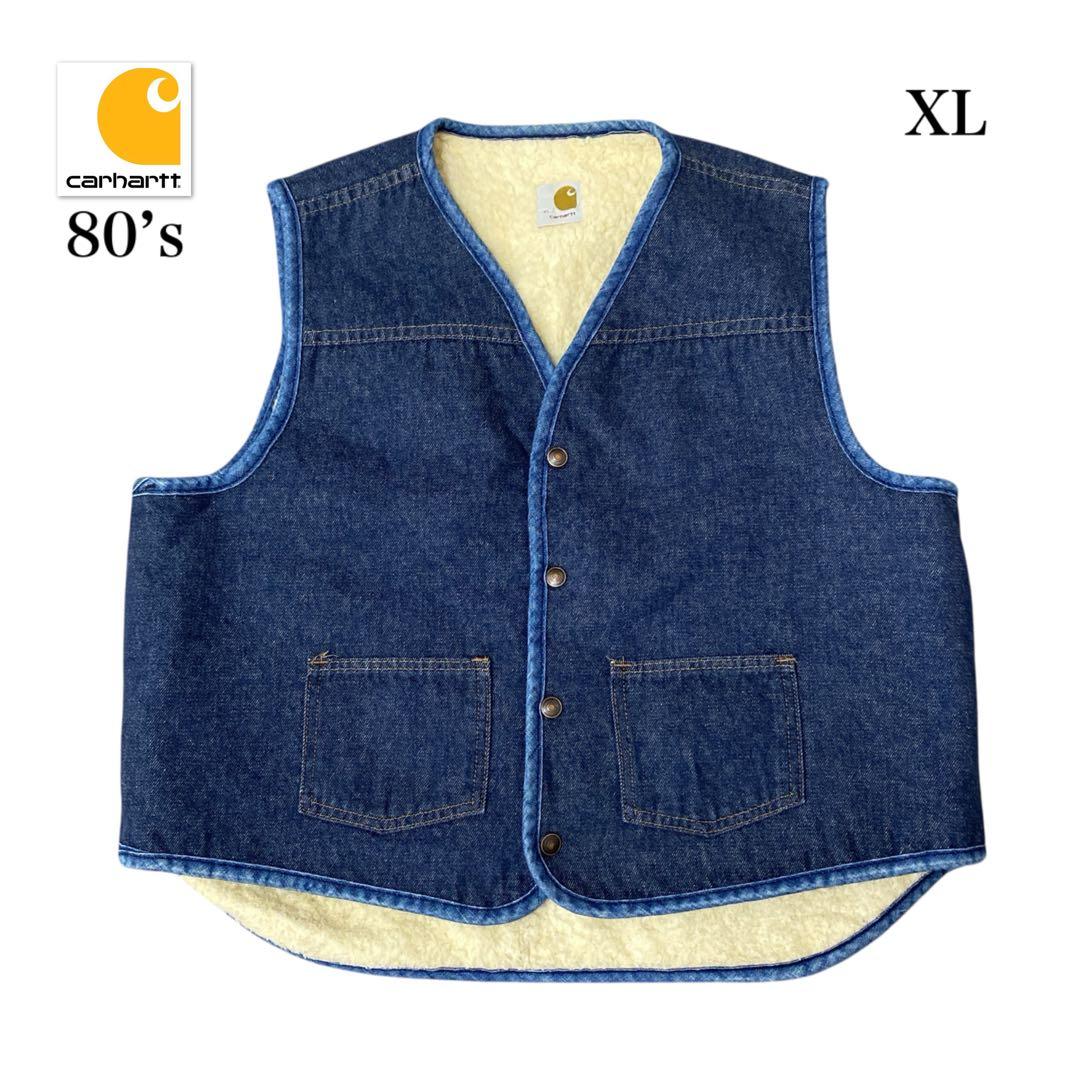 当日発送フォロー割80’s Carhartt denim vest XL