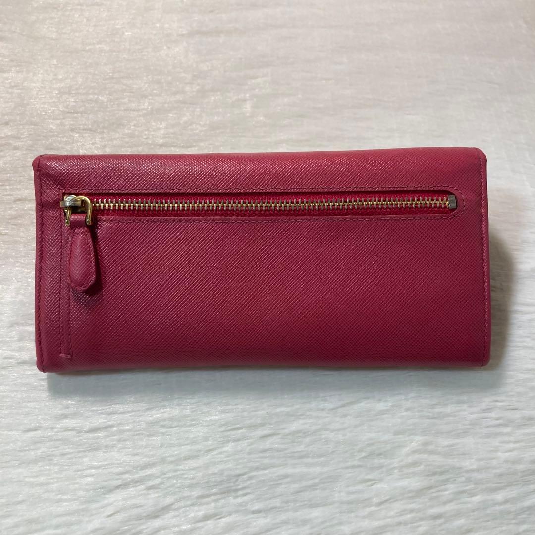 月末限定価格　PRADA プラダ　長財布　リボン　二つ折り　ピンク　箱付き　人気