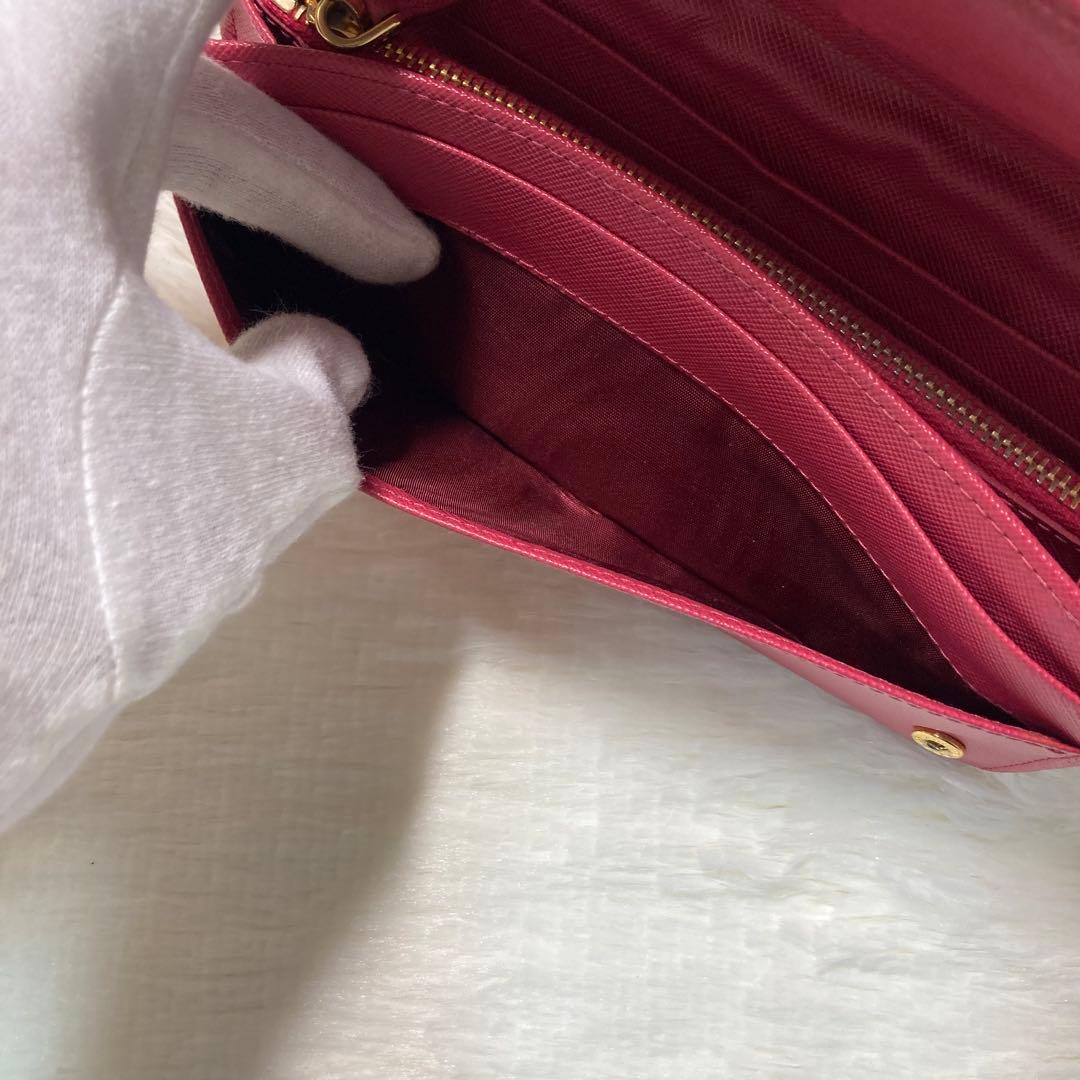 月末限定価格　PRADA プラダ　長財布　リボン　二つ折り　ピンク　箱付き　人気