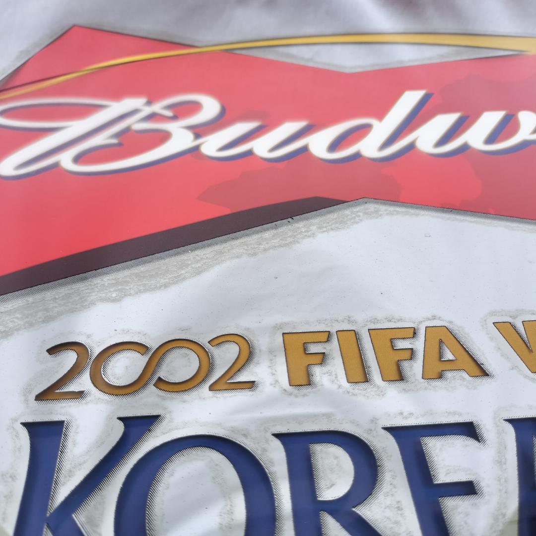 バドワイザー 特大パブミラー 85cm　2002年FIFAワールドカップ記念