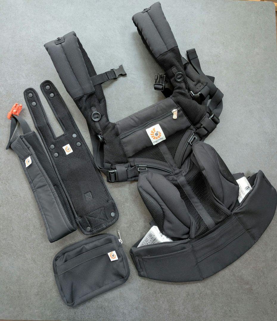 美品 エルゴベビー クールエア オムニ360 オニキス ブラック 抱っこ紐　黒