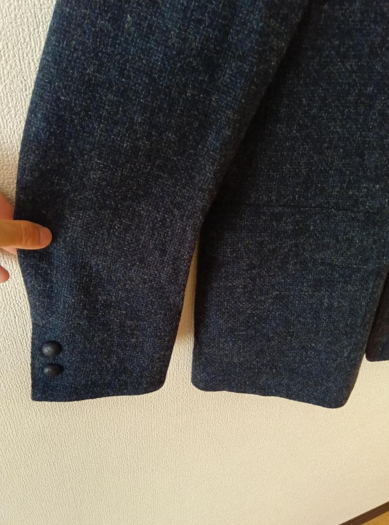 【美品】Papas ノーカラー バンドカラージャケット　Mサイズ(38)