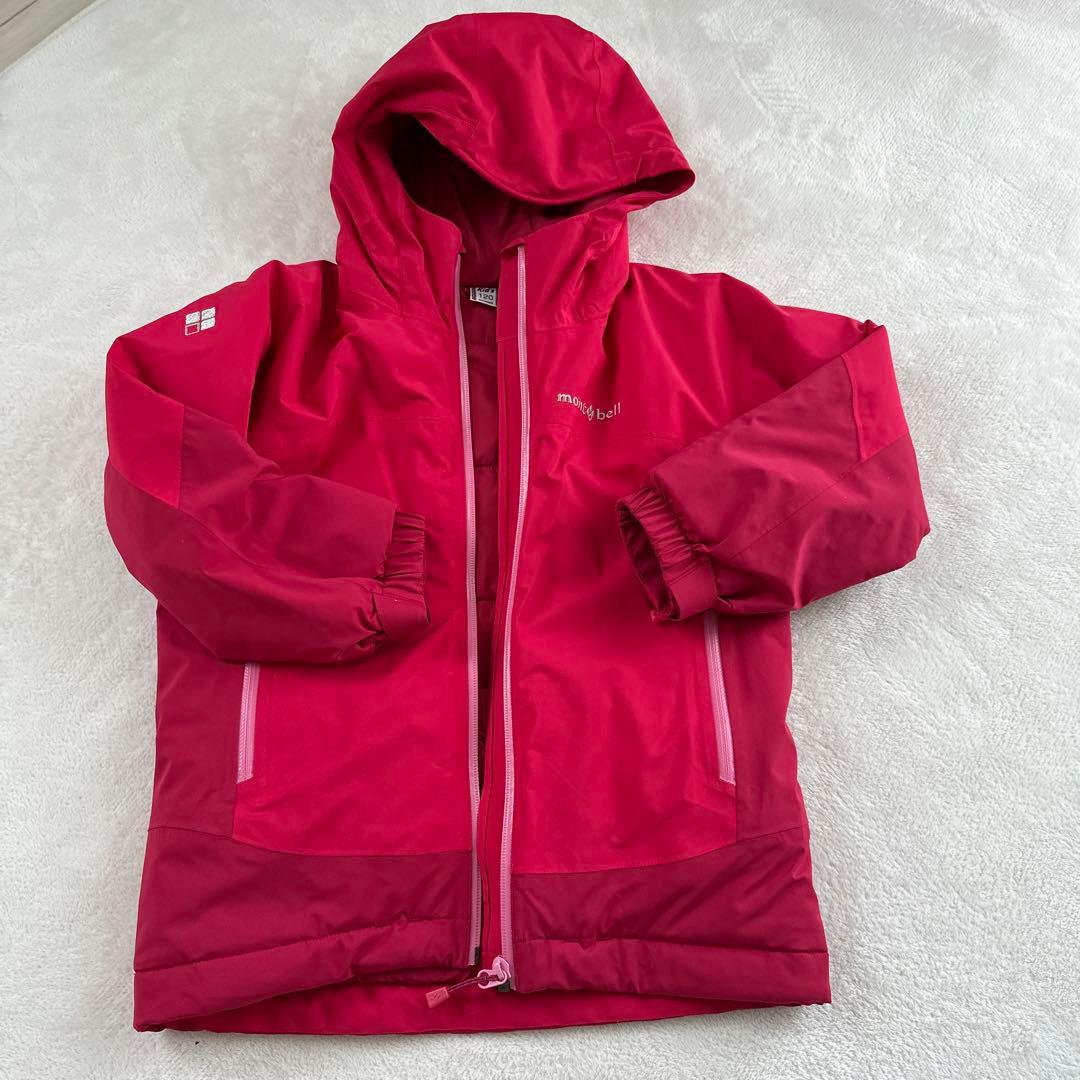 モンベル　120 ピンク　スキーウェア　セット
