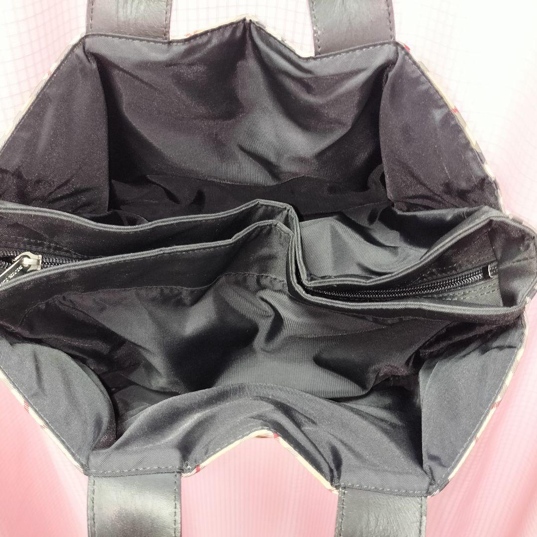 BURBERRY ノバチェック ナイロン ハンドバッグ レザーハンドル　舟形