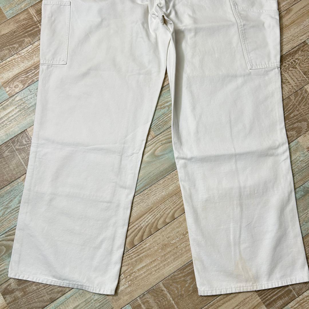 90s ラルフローレン ダブルニー ペインターパンツ ホワイト W40L30