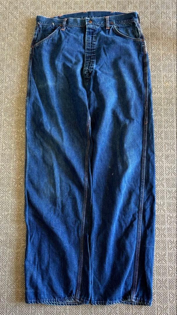 50's BIG MAC ペインター 片爪 縦落ち 濃紺 剥き出しリベット