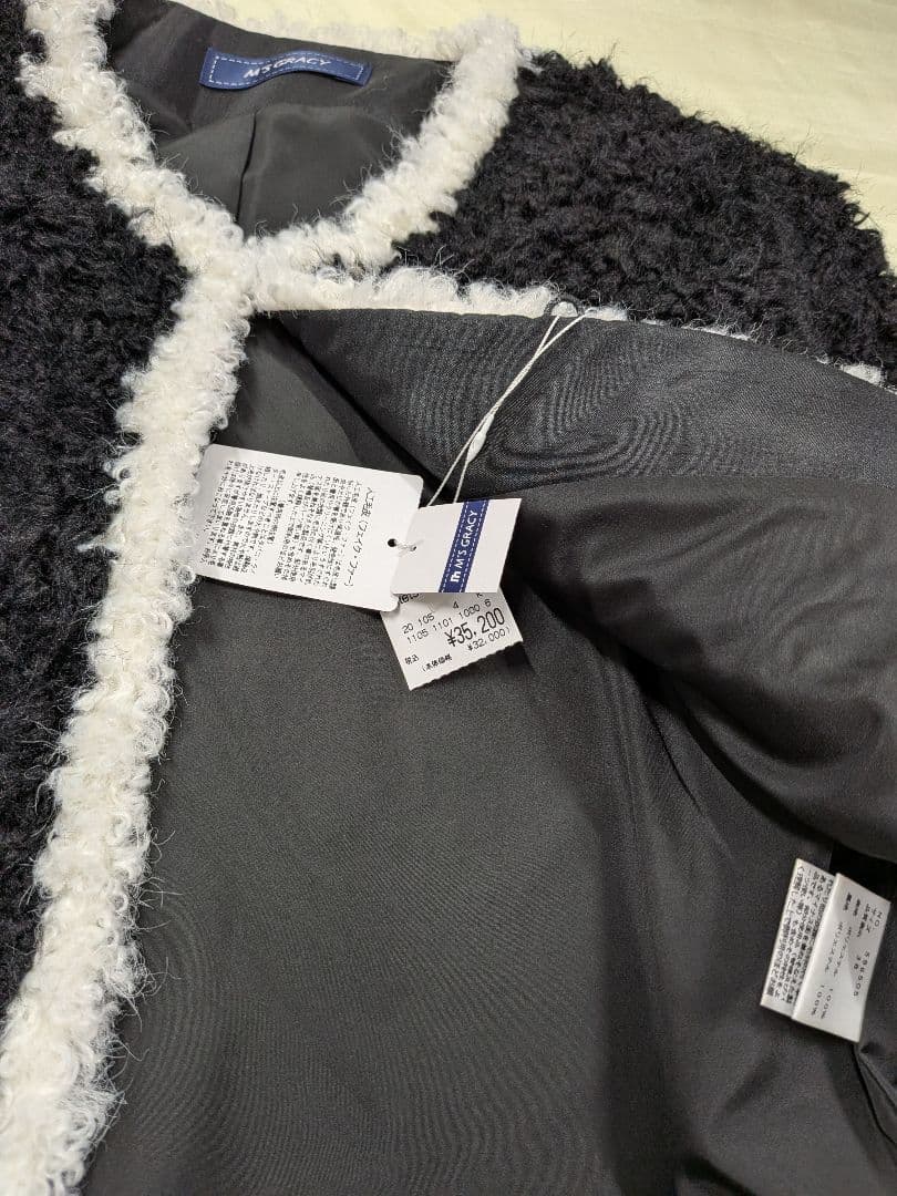 ★エムズグレイシー M'S GRACY　フェイクファー　ジャケット　新品タグ付