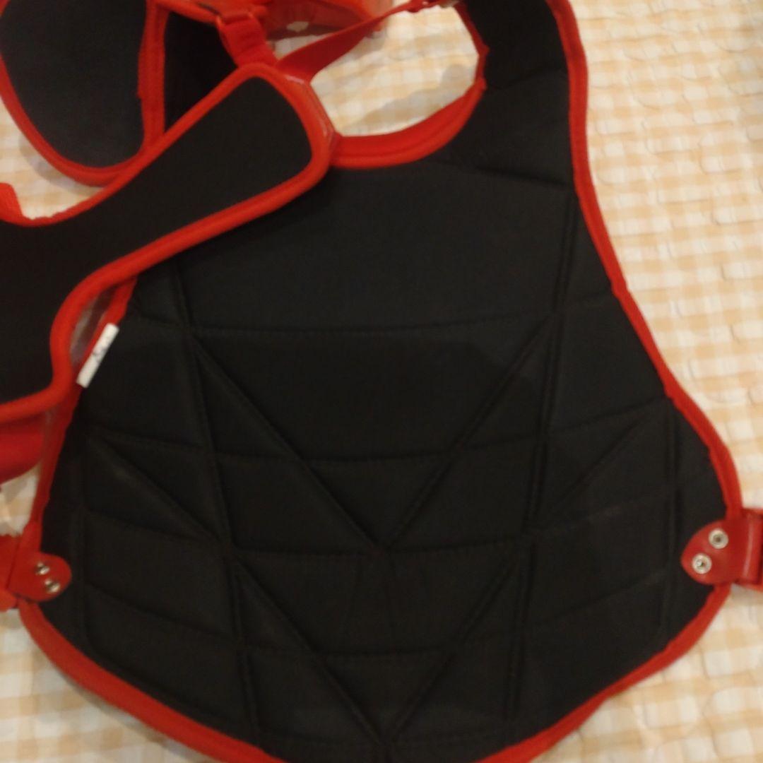 キャッチャー用プロテクターセット レッド（マスク無し）