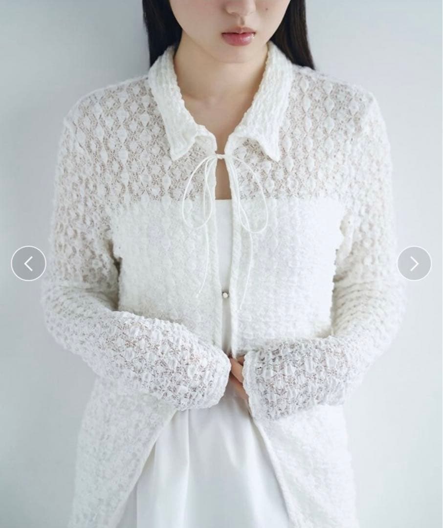 【USAGI ONLINE限定】shrink lace blouse