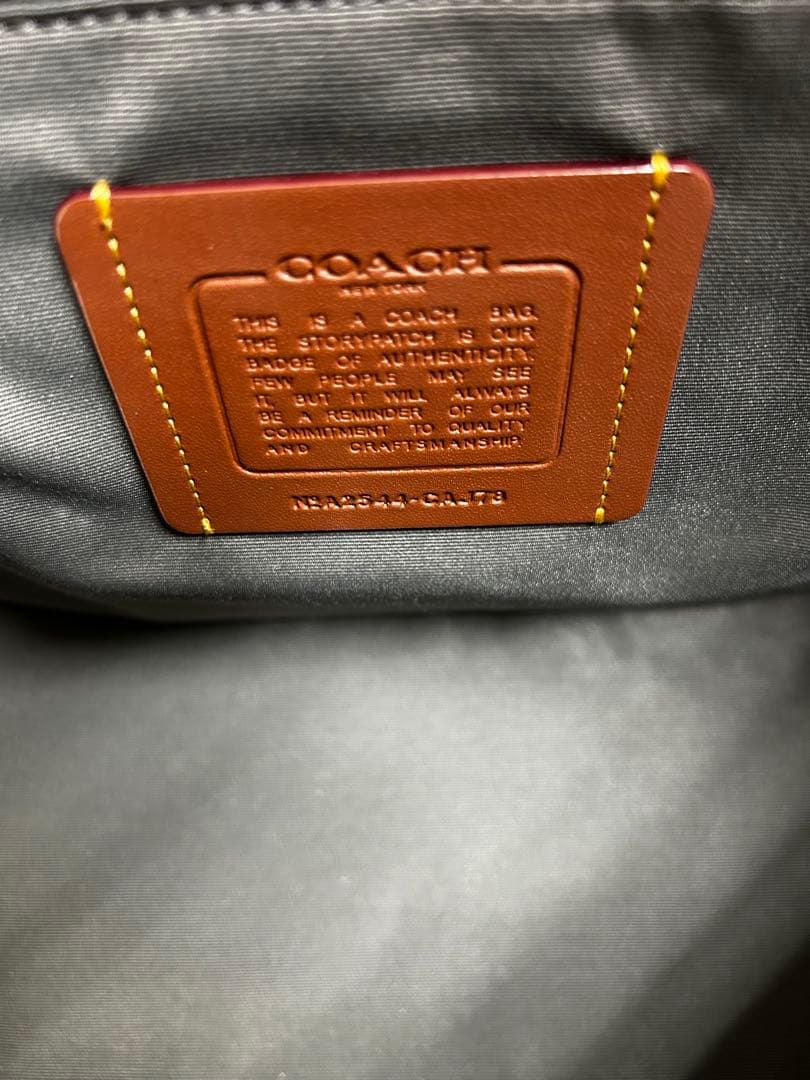 COACH グレー レザー バッグ