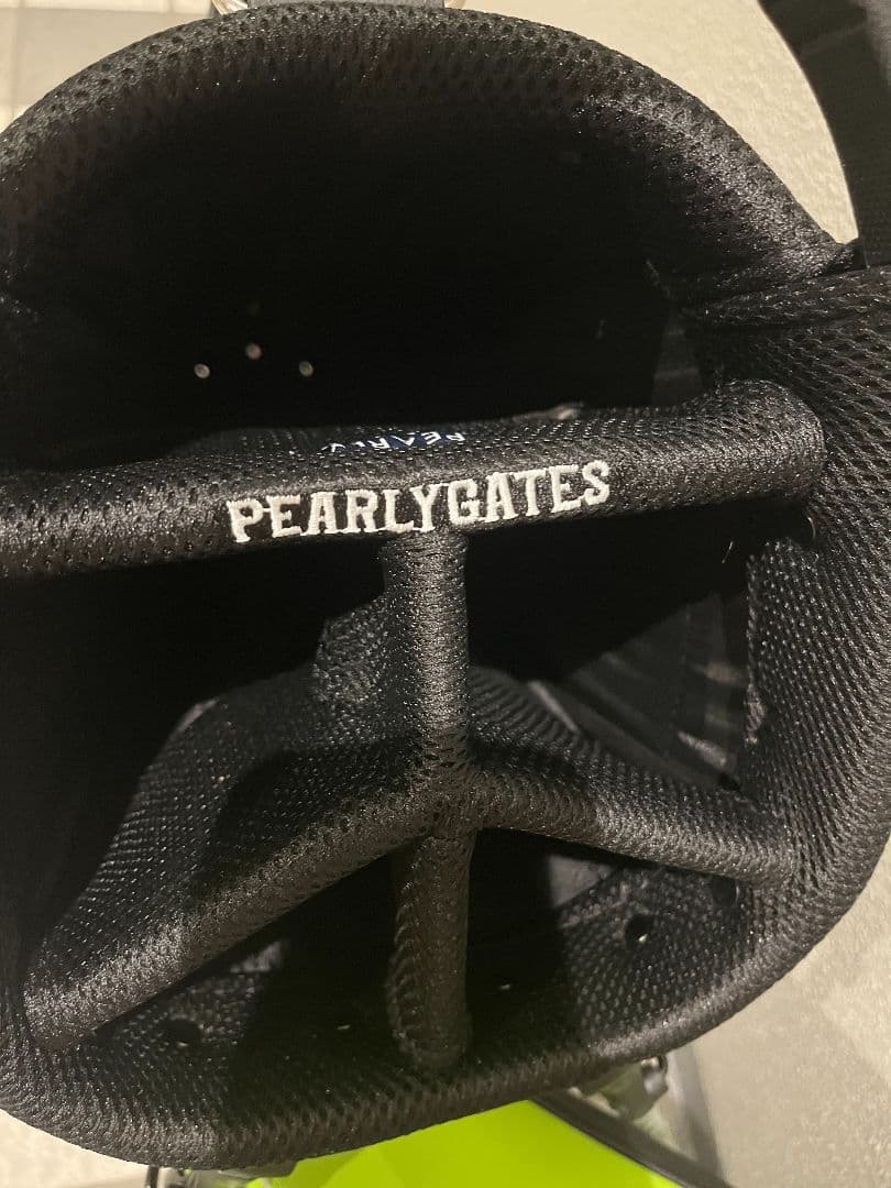 即発送現品限★PEARLY GATES キャディバッグ ブラック/グリーン