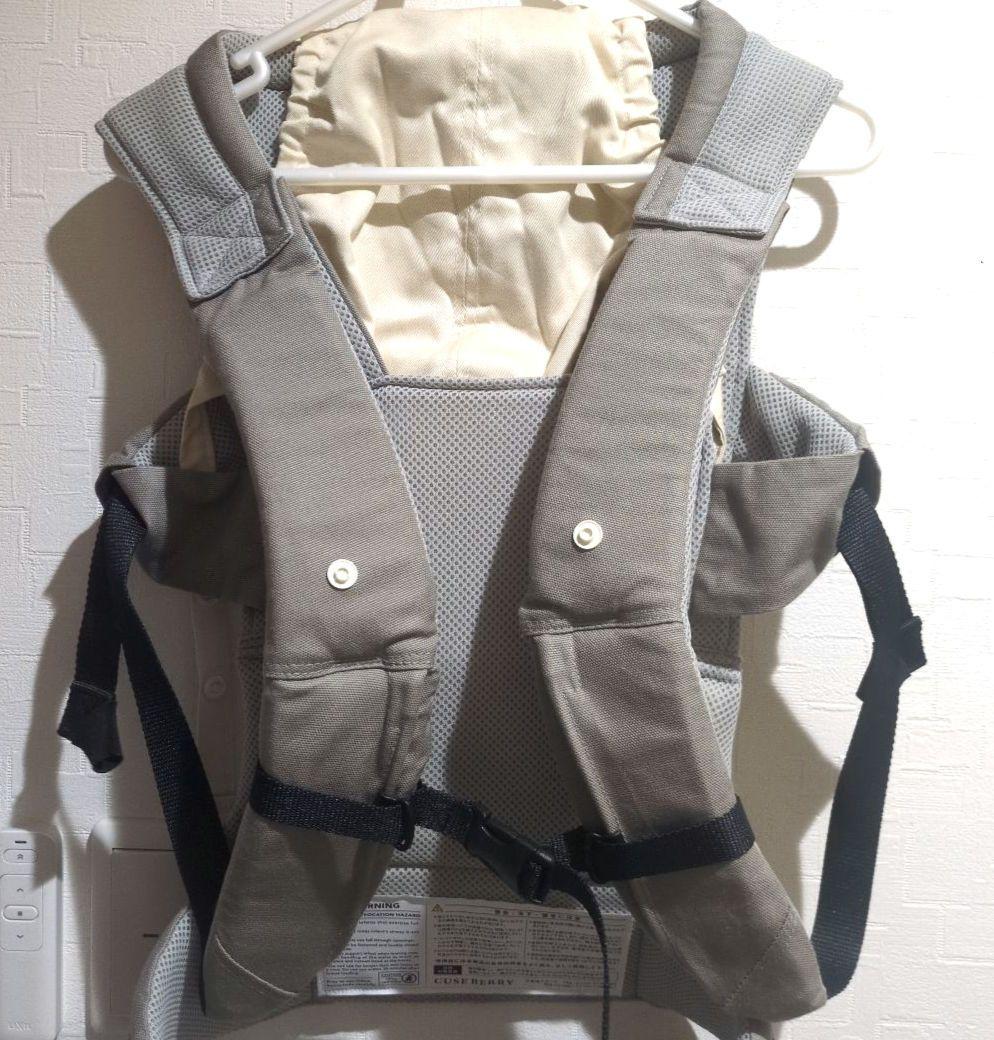 【値下げしました・美品】キューズベリー　抱っこ紐 NICO オールメッシュグレー