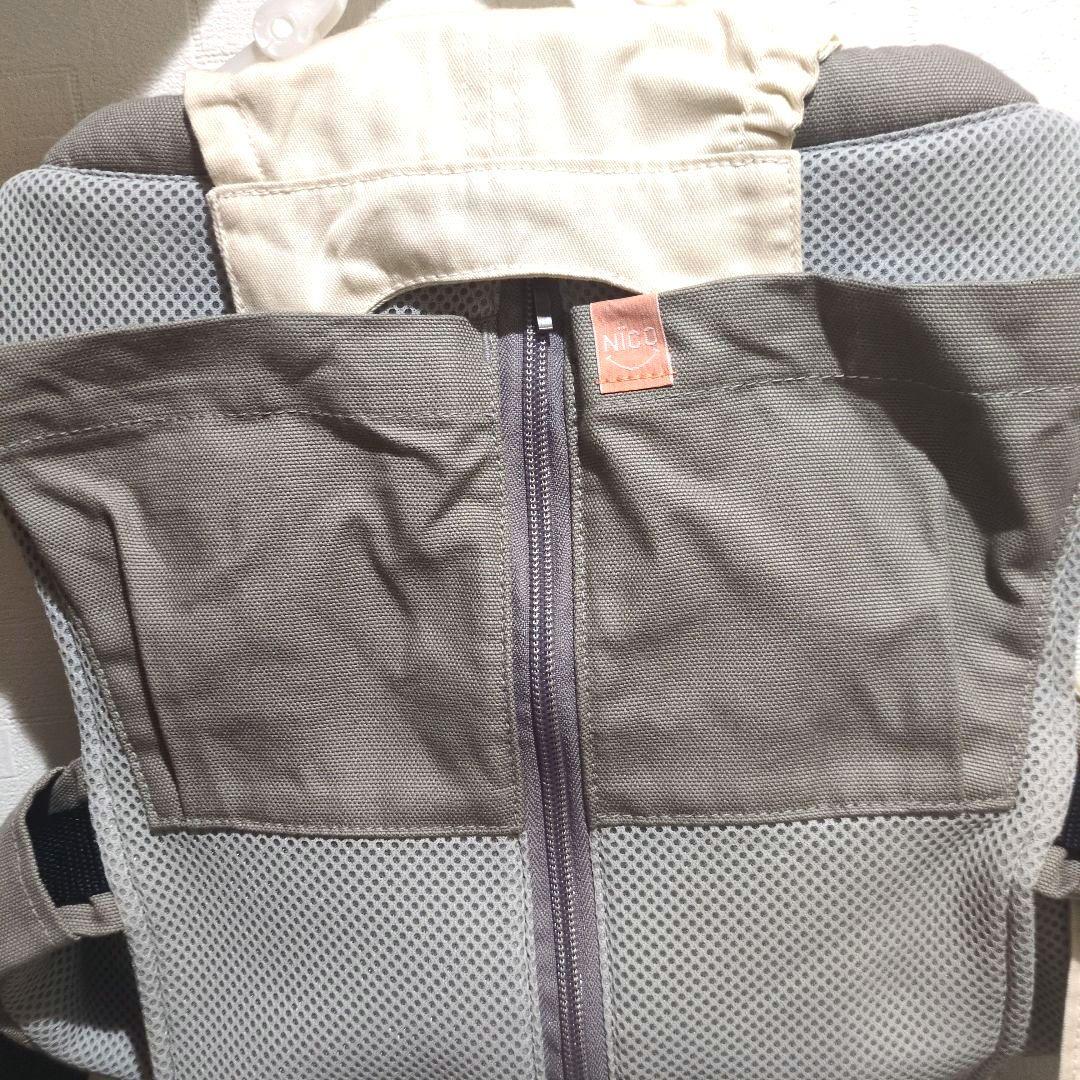 【値下げしました・美品】キューズベリー　抱っこ紐 NICO オールメッシュグレー