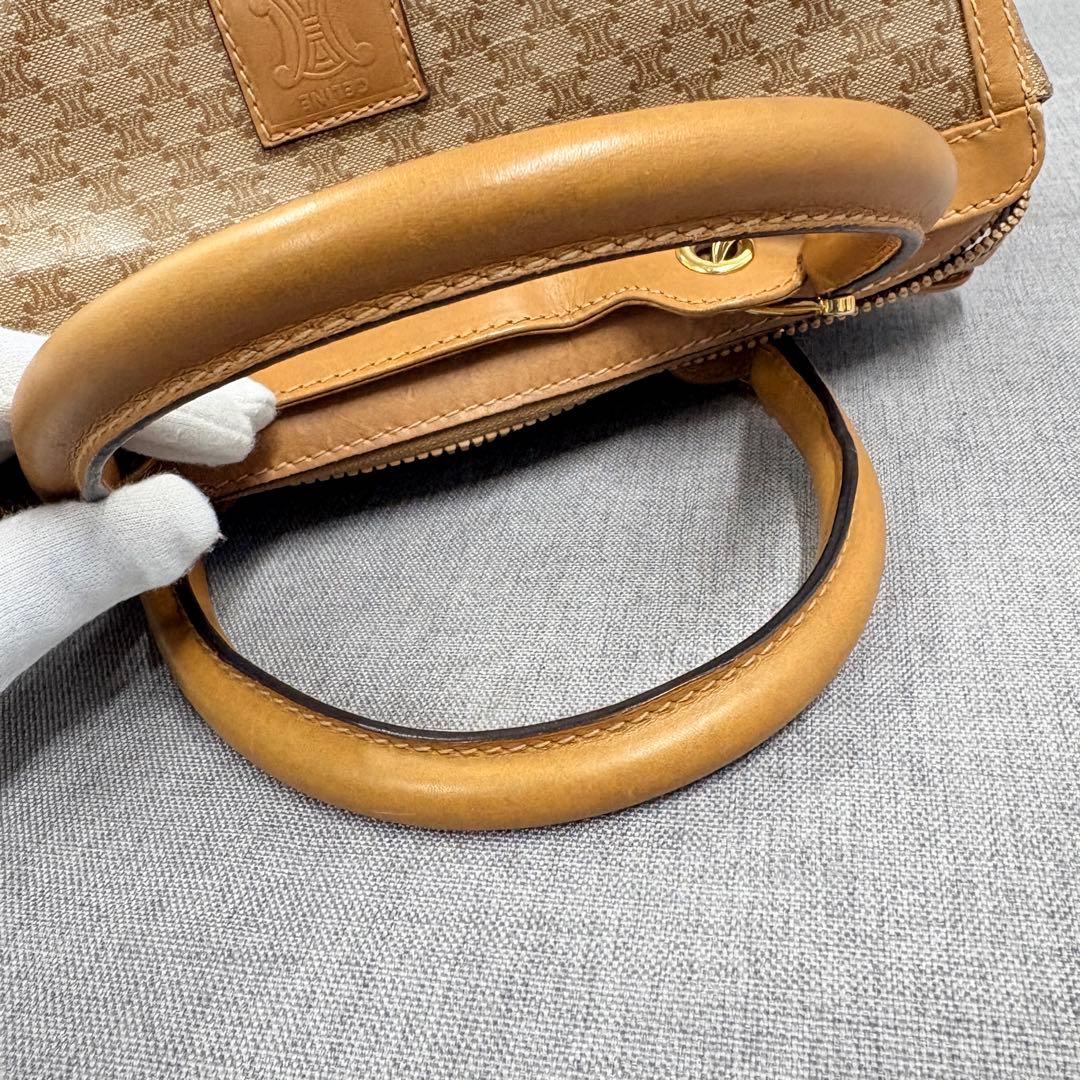 CELINE セリーヌ マカダム柄 トリオンフ ミニボストンバッグ ハンドバッグ