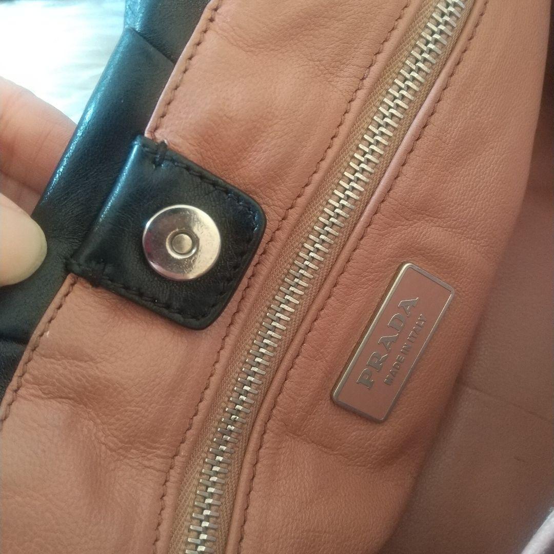 プラダ PRADA ハンドバッグ フリンジ ブラック レザー黒Y2Kヴィンテージ