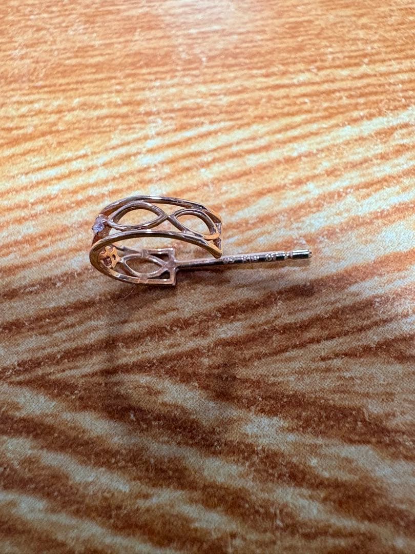 ひなあさひ　K18/Pt リズ ピアス 片耳用