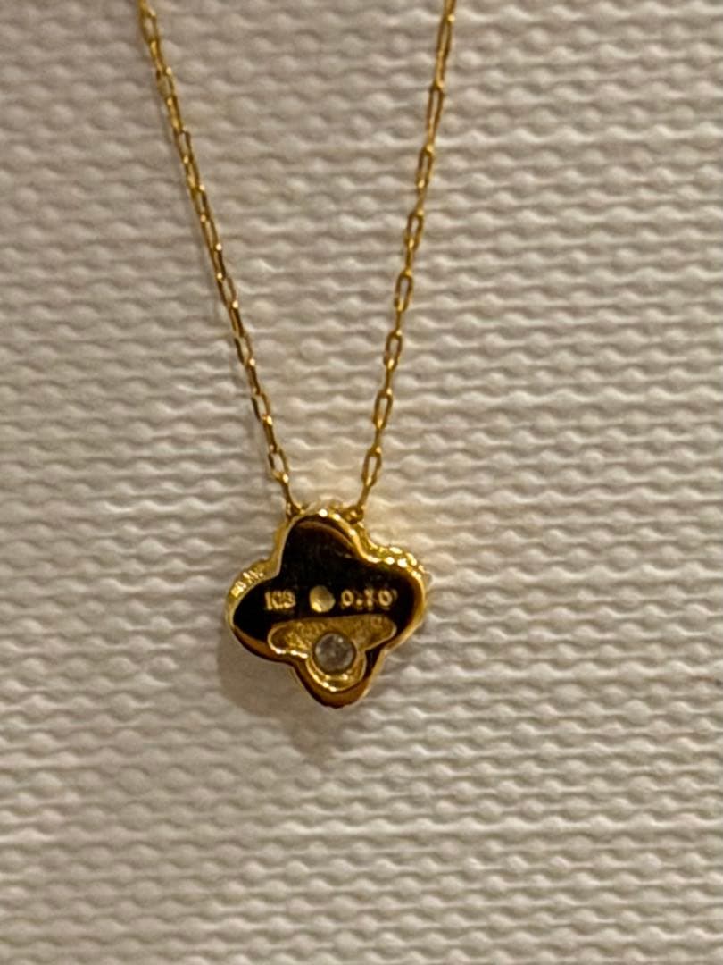 K18 ゴールド ネックレス 0.1 ct ダイヤモンド