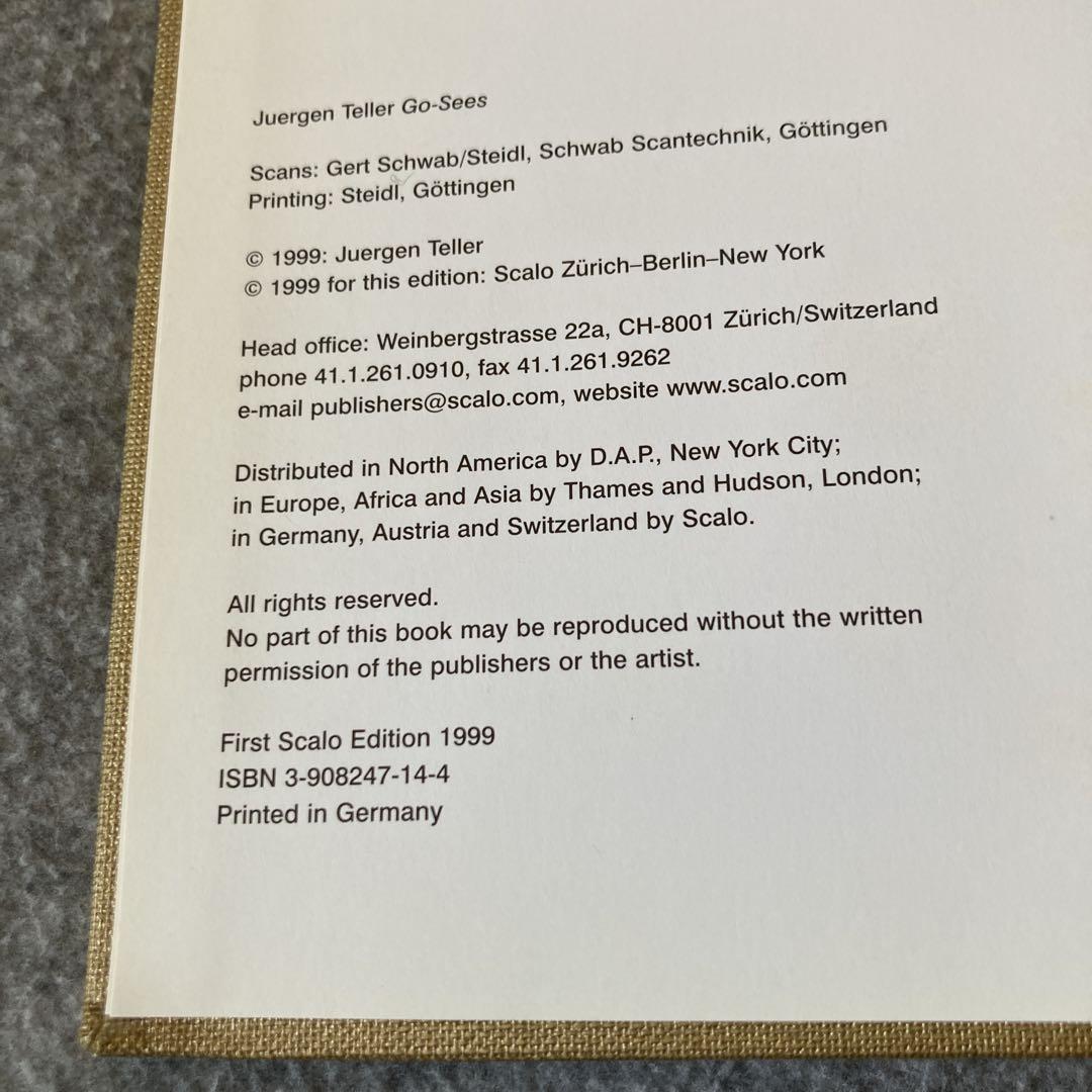 [ヴィンテージ] ユルゲン・テラー Juergen Teller GO-SEES