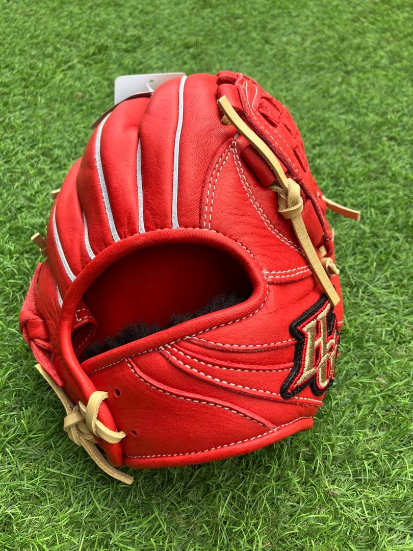 Hi-Gold ナチュラルフィール 少年軟式グローブ レッド