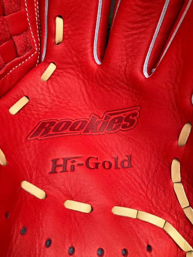 Hi-Gold ナチュラルフィール 少年軟式グローブ レッド