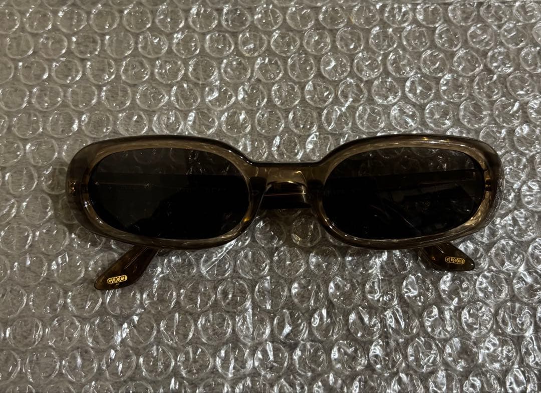 90s gucci サングラス 上杉柊平 氏 着用 モデル　クリアブラウン