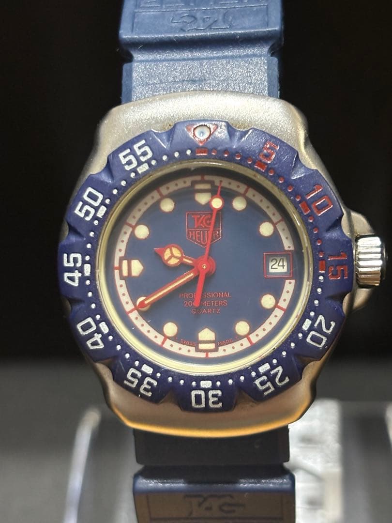【美品】値下げTAG HEUER フォーミュラー1 ネイビー　プロ　ヴィンテージ