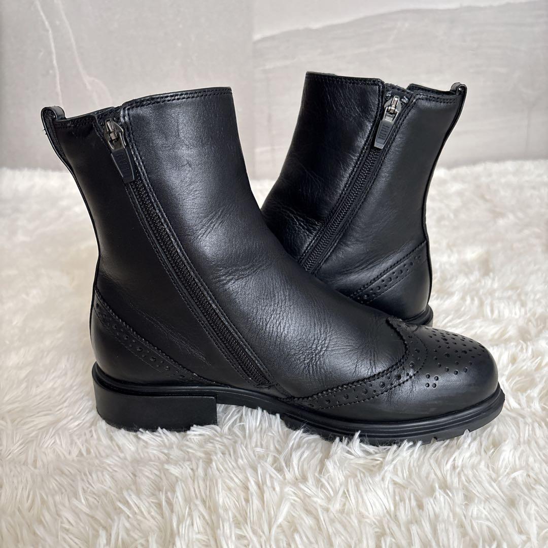 fitfit フィットフィット フレックス サイドゴアブーツ 黒 厚底