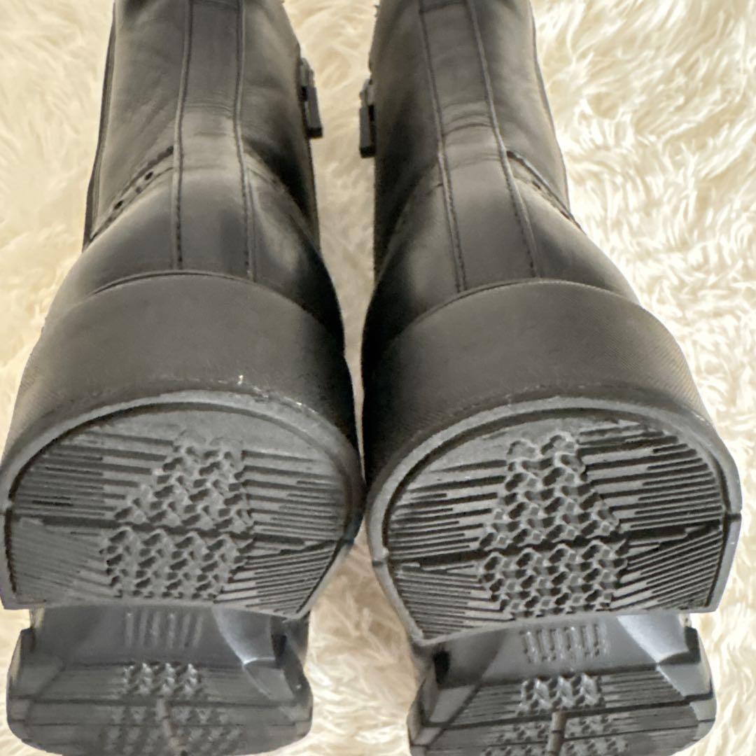 fitfit フィットフィット フレックス サイドゴアブーツ 黒 厚底