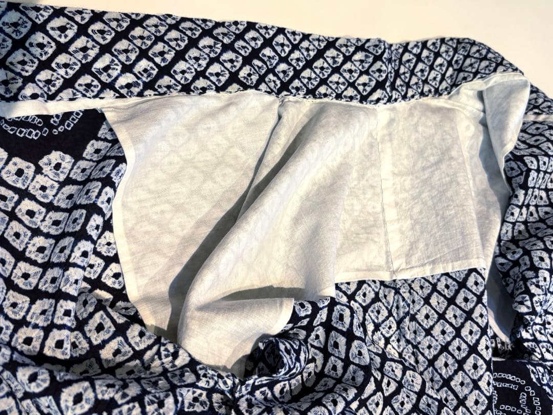 有松絞り　浴衣　蜘蛛絞り