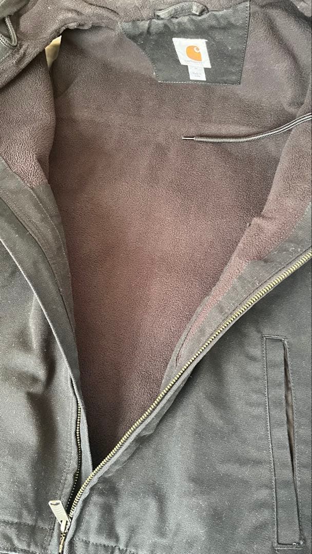 Carhartt ブラック フード付きベスト