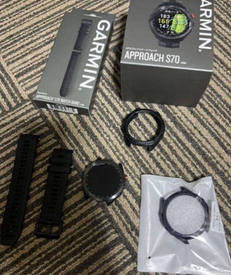 ガーミンApproach S70 47ミリ　ゴルフGPSウォッチ 美品オマケ付き