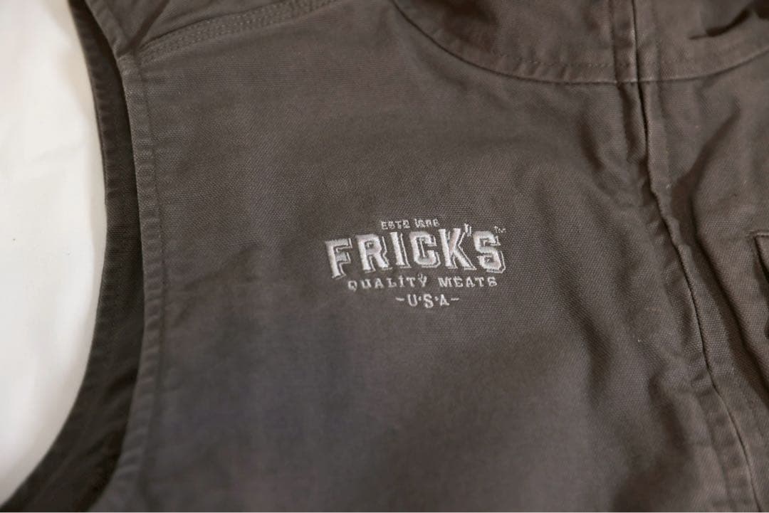 カーハート ダックベスト 企業ロゴ 裏ボア 2XL ビンテージ フェード 色落ち