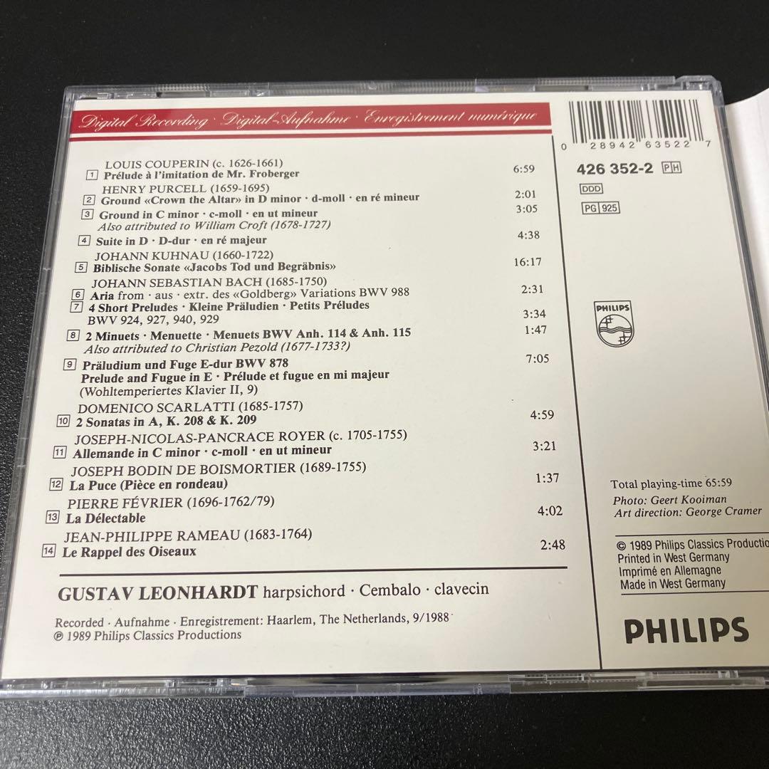 【売約済】レオンハルト／バロック・チェンバロ・リサイタル