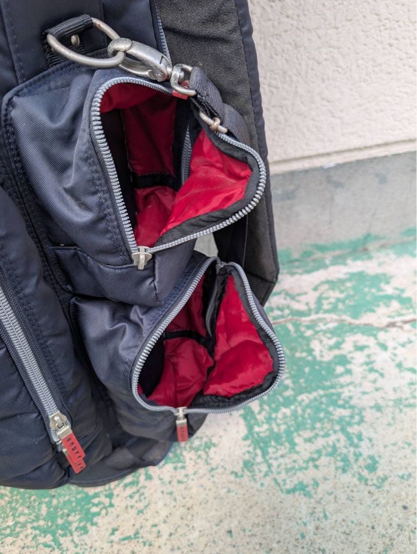 【リユース品】オノフ　キャディーバッグ　ONOFF ナイロン地　黒　5ポケット